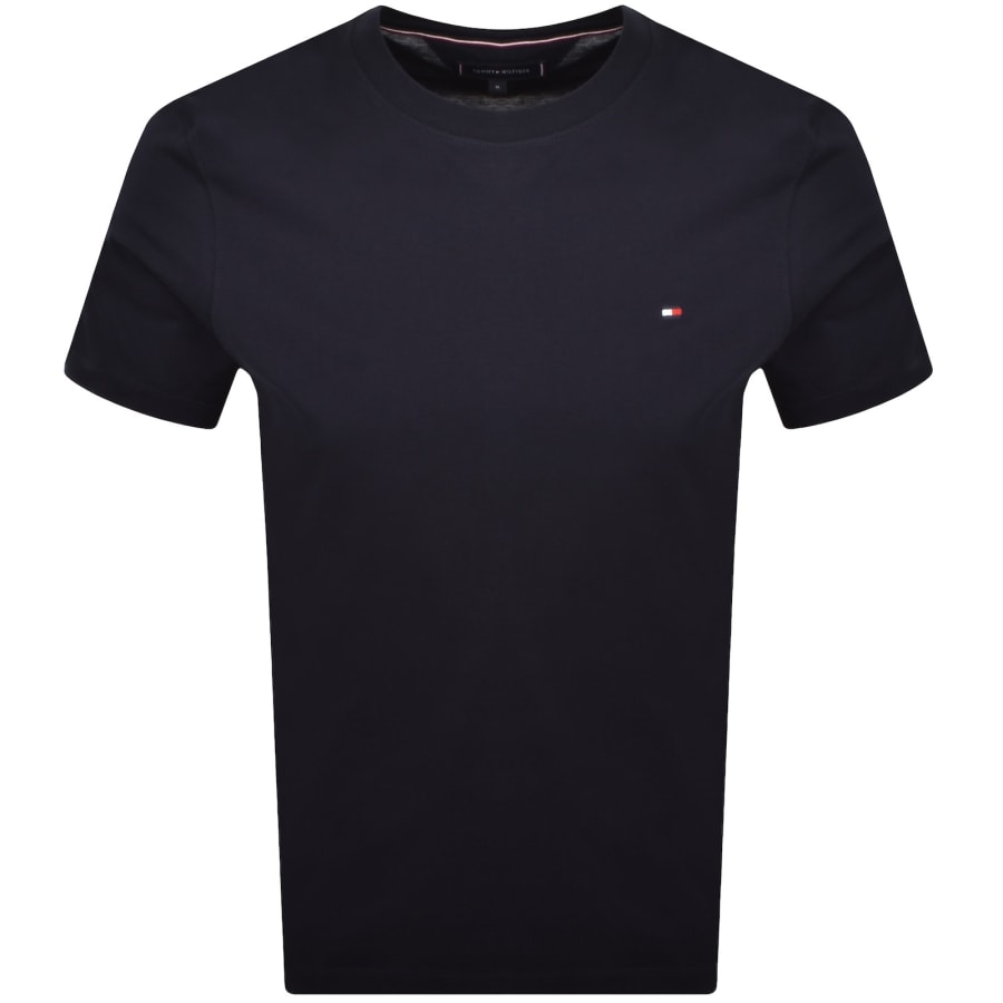 Image number 2 for Tommy Hilfiger Global Stripe T Shirt Navy