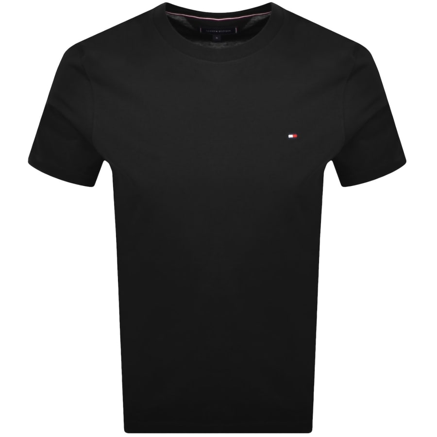 Image number 2 for Tommy Hilfiger Global Stripe T Shirt Black