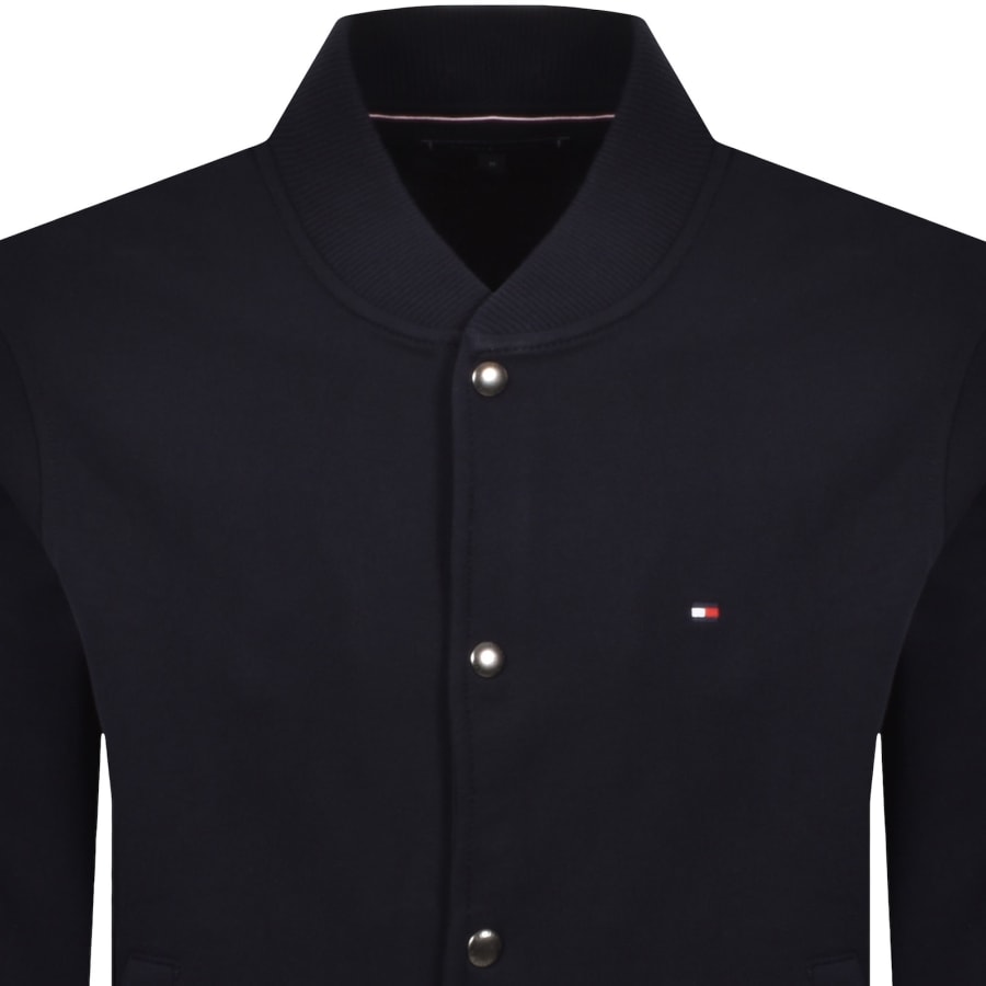 Image number 2 for Tommy Hilfiger Terry Bomber Jacket Navy