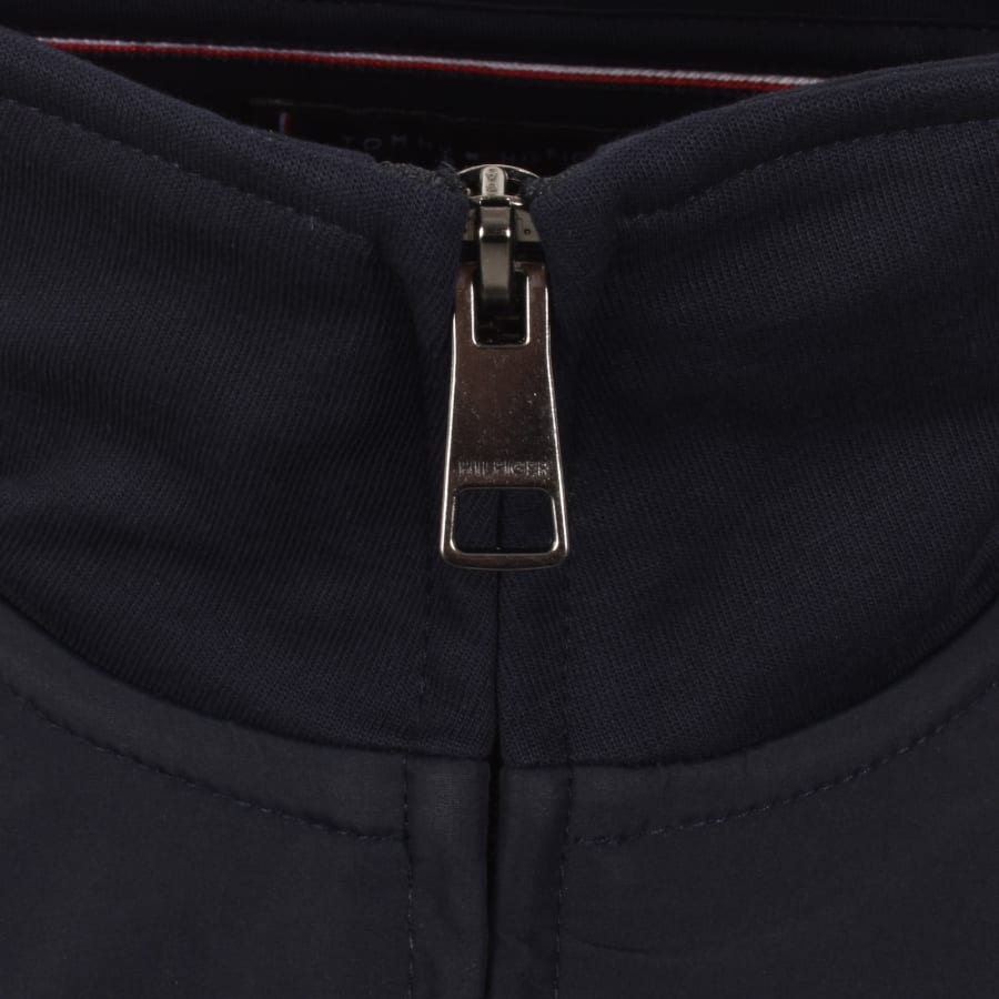 Image number 4 for Tommy Hilfiger Mixed Media Jacket Navy