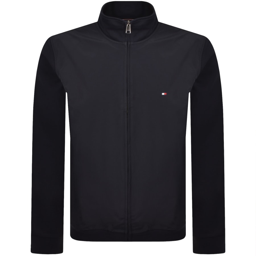 Image number 1 for Tommy Hilfiger Mixed Media Jacket Navy