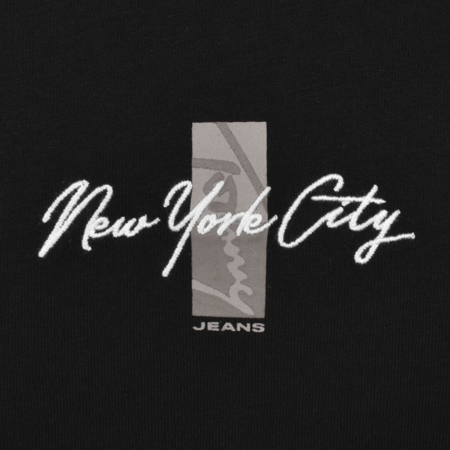 Image number 3 for Tommy Jeans Sign Block T Shirt Black