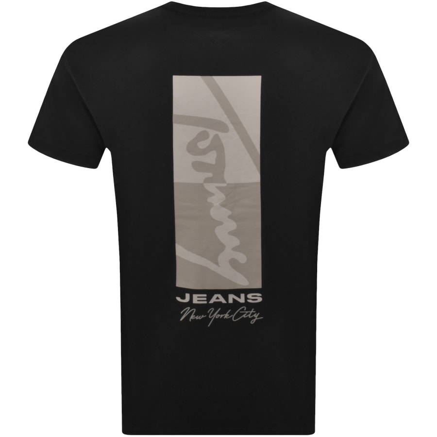 Image number 5 for Tommy Jeans Sign Block T Shirt Black