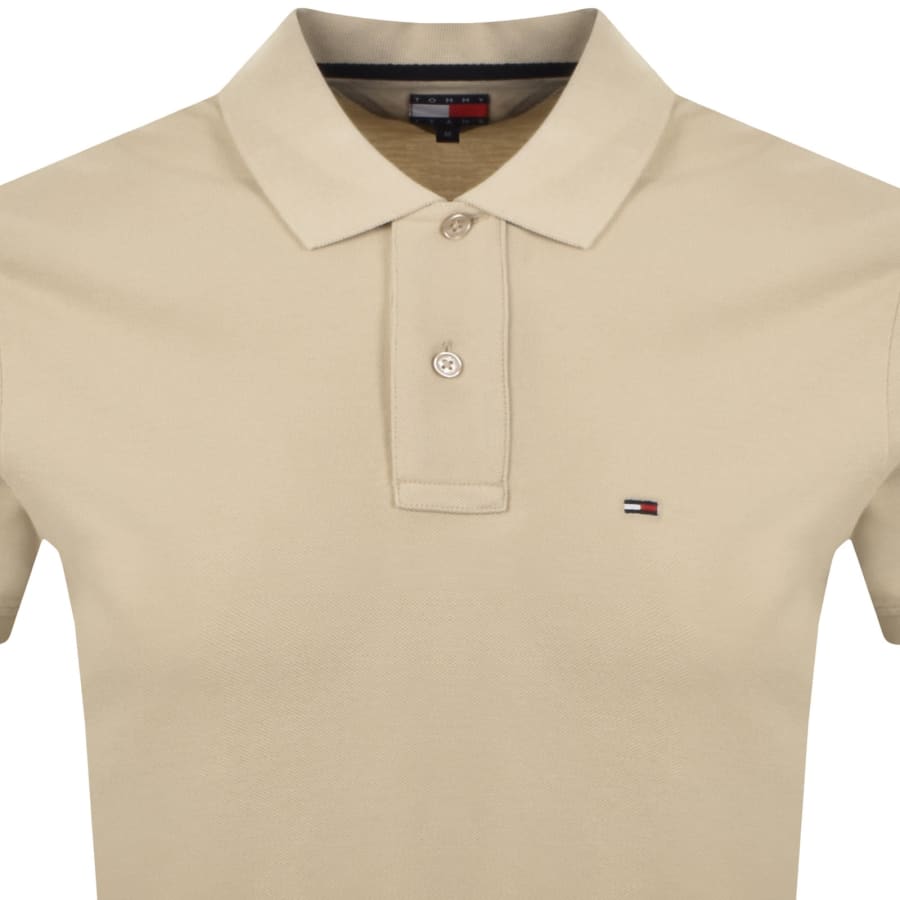 Image number 2 for Tommy Jeans Tipped Polo Shirt Beige
