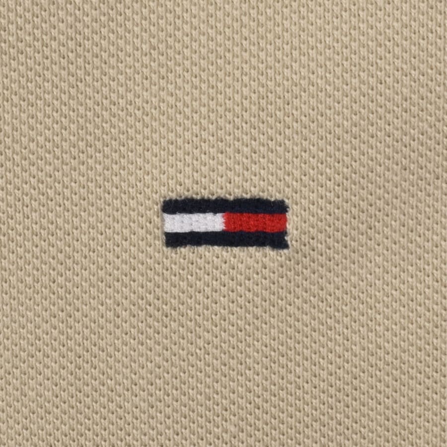 Image number 3 for Tommy Jeans Tipped Polo Shirt Beige