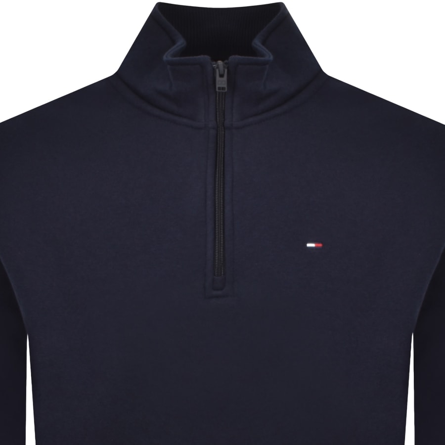 Image number 2 for Tommy Jeans Quarter Zip Sweatshirt Navy
