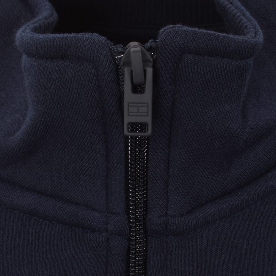 Image number 4 for Tommy Jeans Quarter Zip Sweatshirt Navy