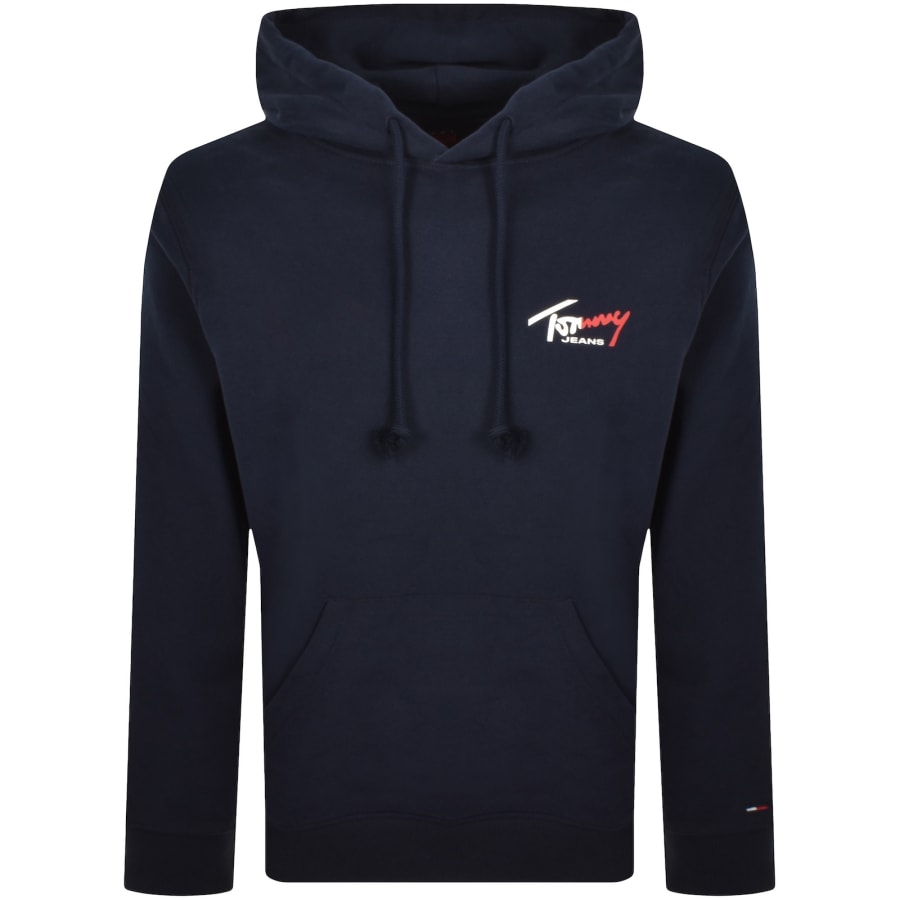 Image number 1 for Tommy Jeans Entry Sign Hoodie Navy