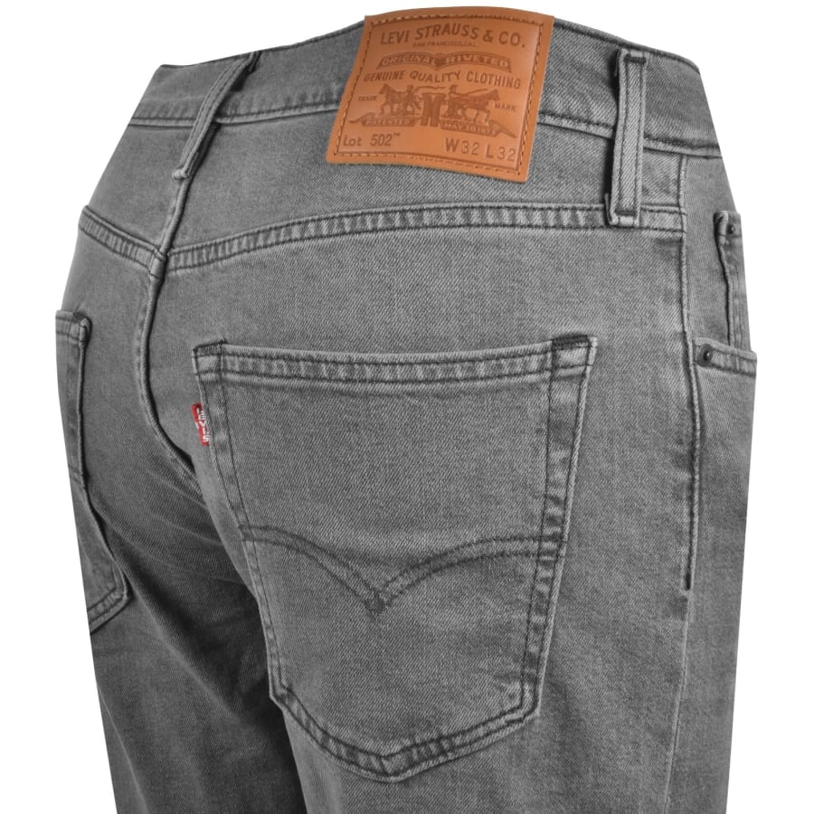 Image number 4 for Levis 502 Tapered Jeans Mid Wash Grey