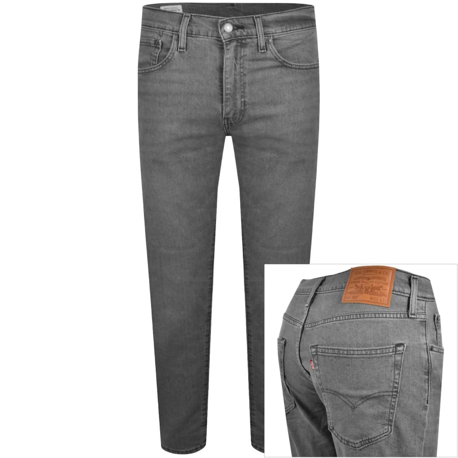 Image number 1 for Levis 502 Tapered Jeans Mid Wash Grey