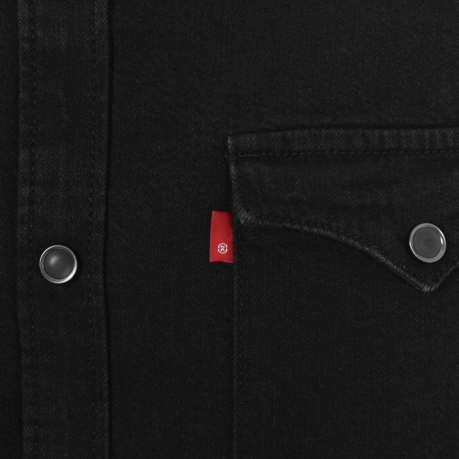 Image number 3 for Levis Barstow Western Denim Shirt Black
