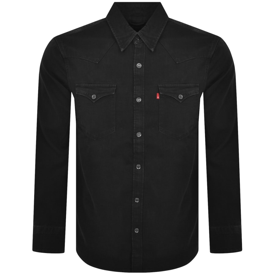 Image number 1 for Levis Barstow Western Denim Shirt Black