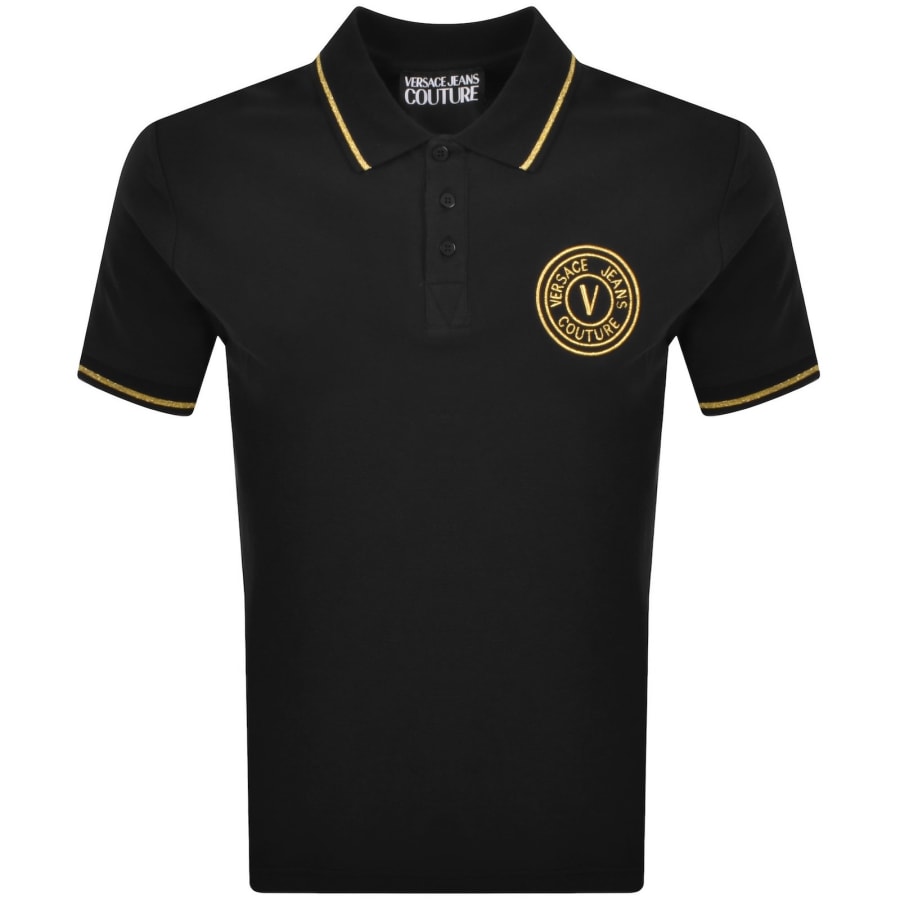 Image number 1 for Versace Jeans Couture Polo T Shirt Black