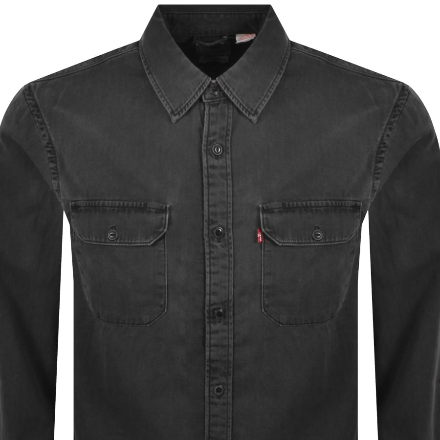 Image number 2 for Levis Jackson Worker Long Sleeve Shirt Black