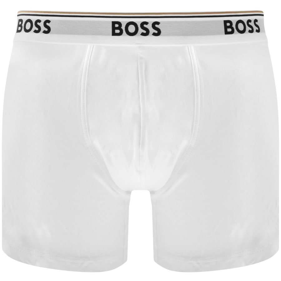 Image number 2 for BOSS Underwear 3 Pack Boxer Briefs White