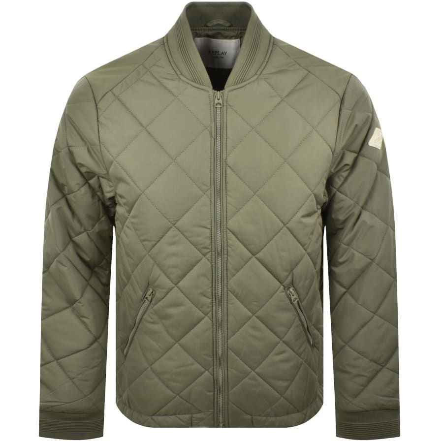 Image number 2 for Replay Padded Jacket Light Military Green