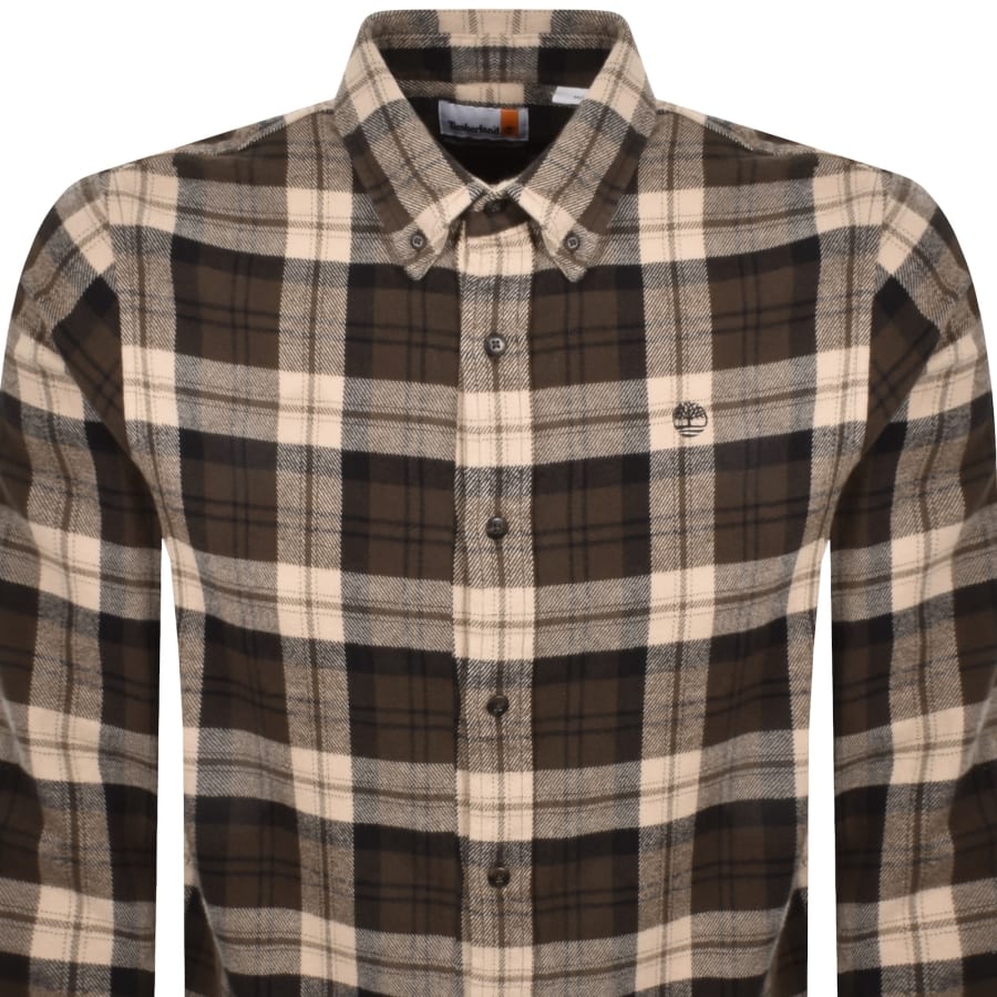 Image number 2 for Timberland Flannel Check Shirt Brown