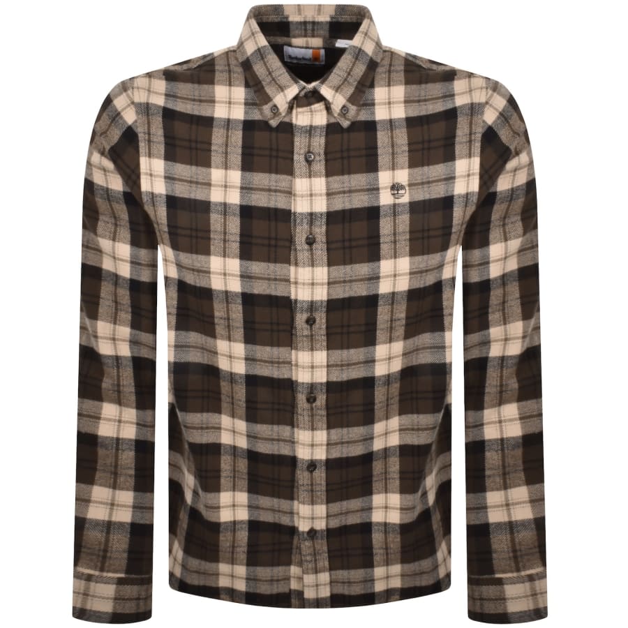 Image number 1 for Timberland Flannel Check Shirt Brown