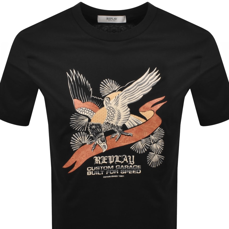 Image number 2 for Replay Graphic T Shirt Black