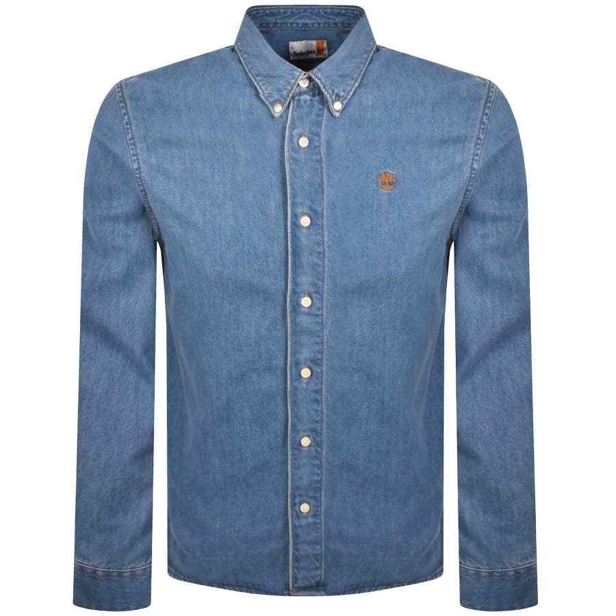 Image number 1 for Timberland Denim Shirt Mid Wash Blue