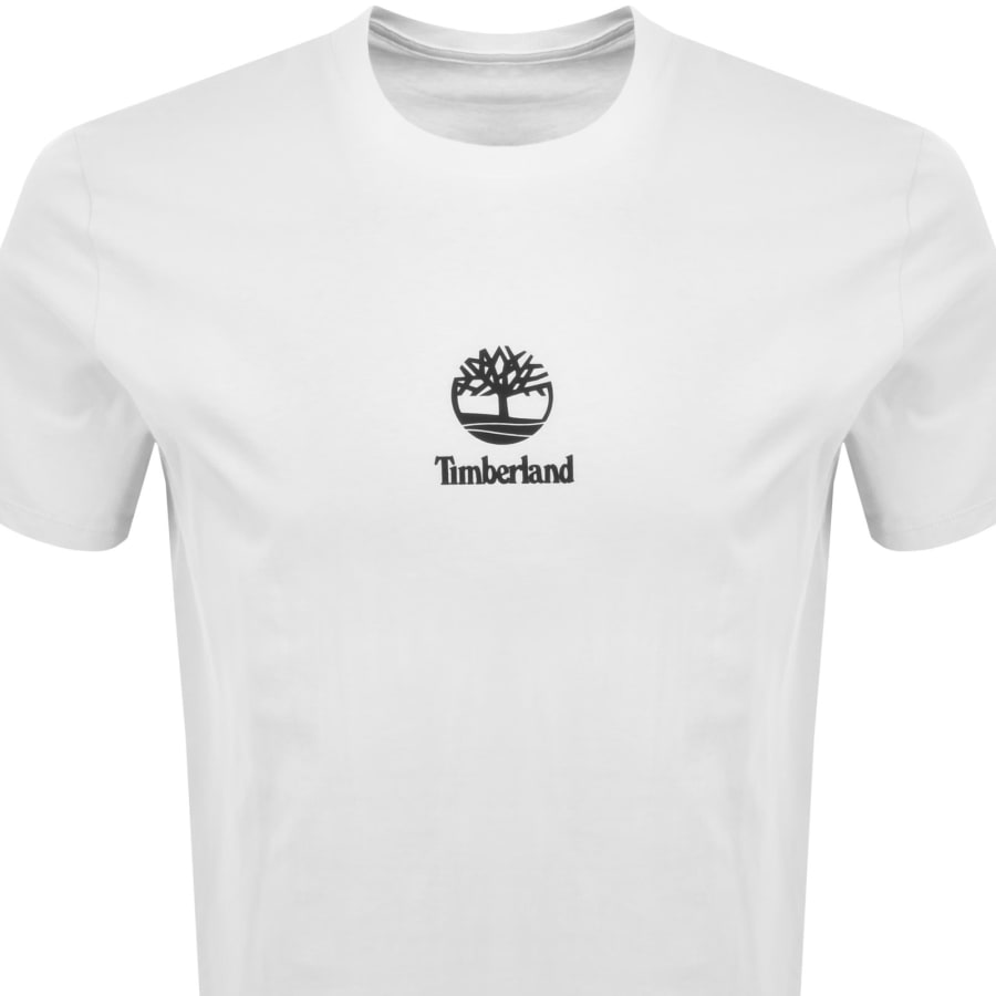 Image number 2 for Timberland Print Stack Logo T Shirt White