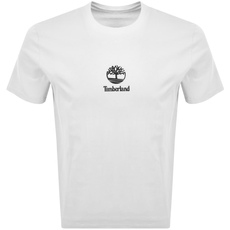 Image number 1 for Timberland Print Stack Logo T Shirt White