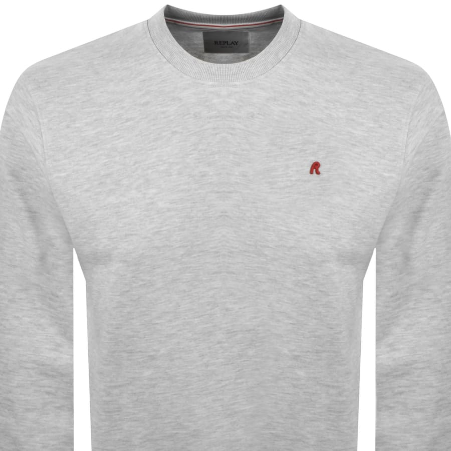 Image number 2 for Replay Crew Neck Sweatshirt Grey
