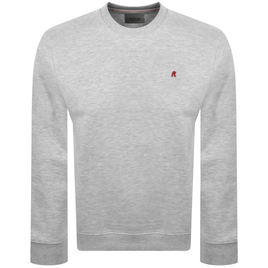 Image number 1 for Replay Crew Neck Sweatshirt Grey