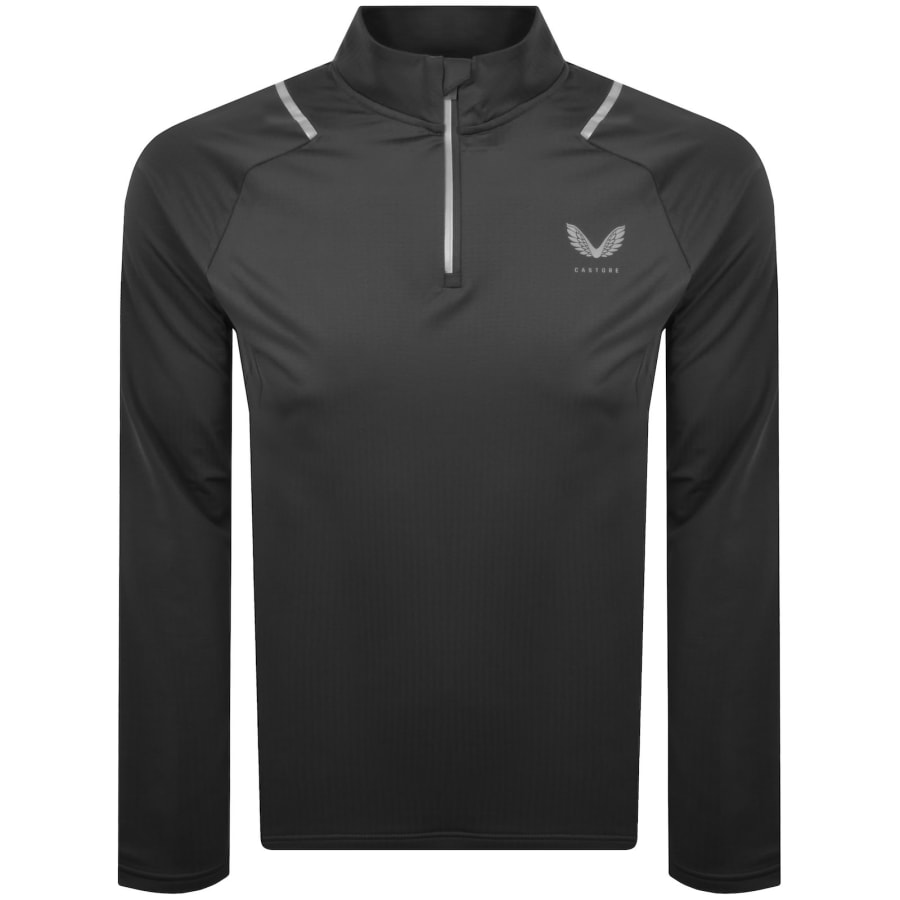 Image number 1 for Castore Lightweight Quarter Zip T Shirt Grey