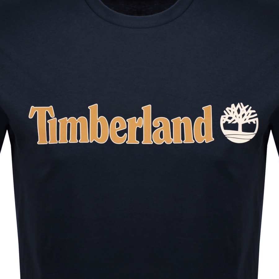 Image number 3 for Timberland Logo T Shirt Navy