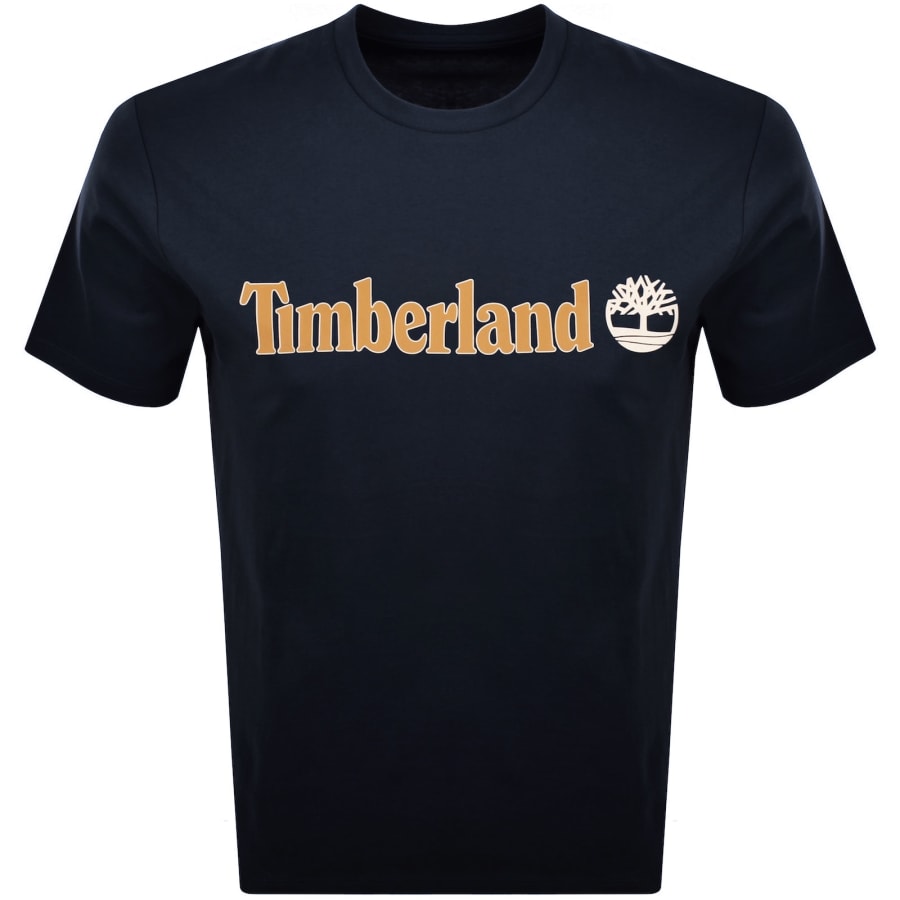 Image number 1 for Timberland Logo T Shirt Navy