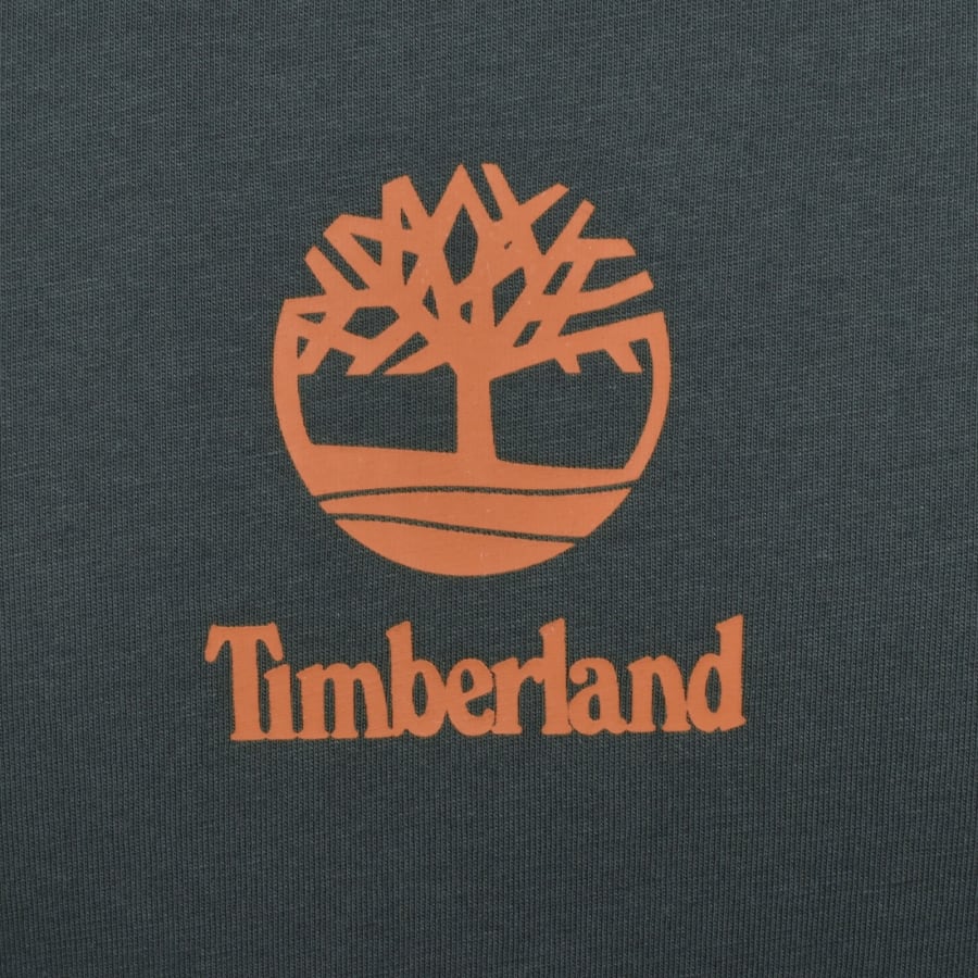 Image number 3 for Timberland Print Stack Logo T Shirt Green