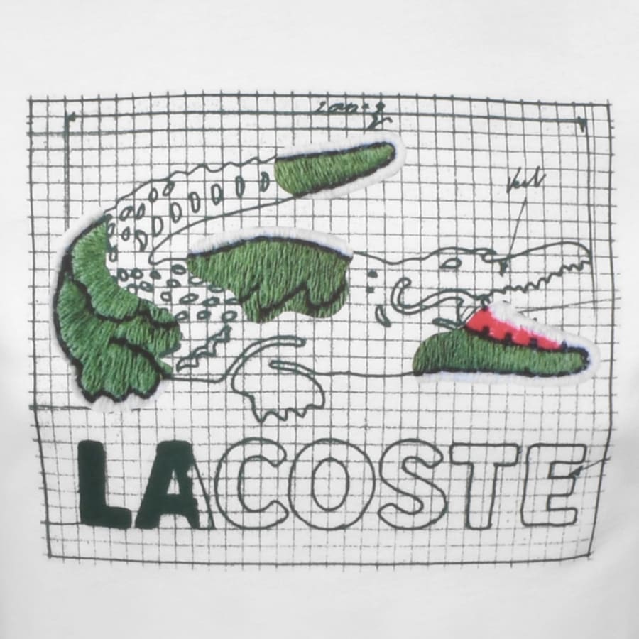 Image number 3 for Lacoste Crew Neck T Shirt White