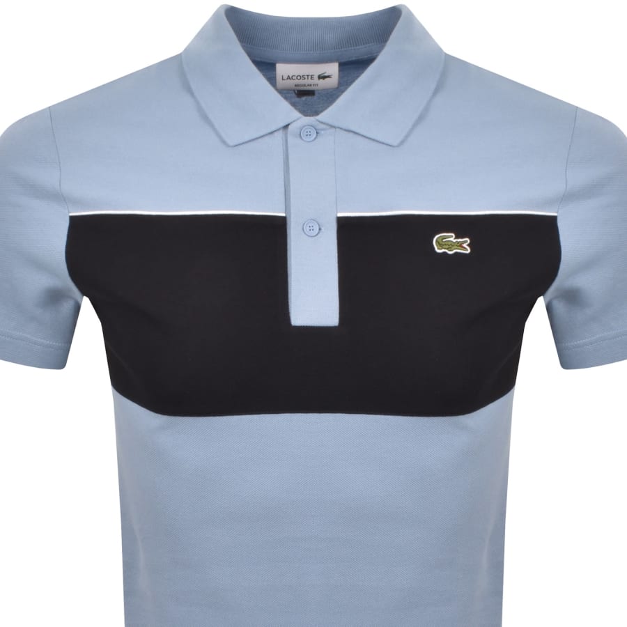 Image number 2 for Lacoste Logo Polo T Shirt Blue