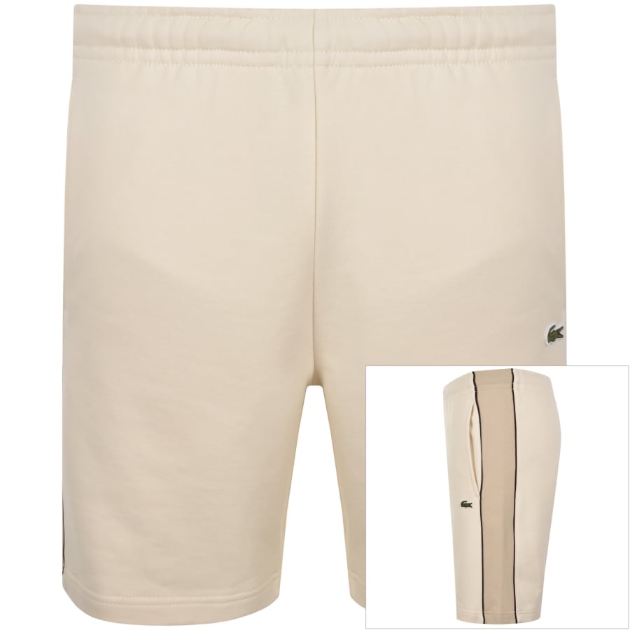 Image number 1 for Lacoste Jersey Shorts Beige