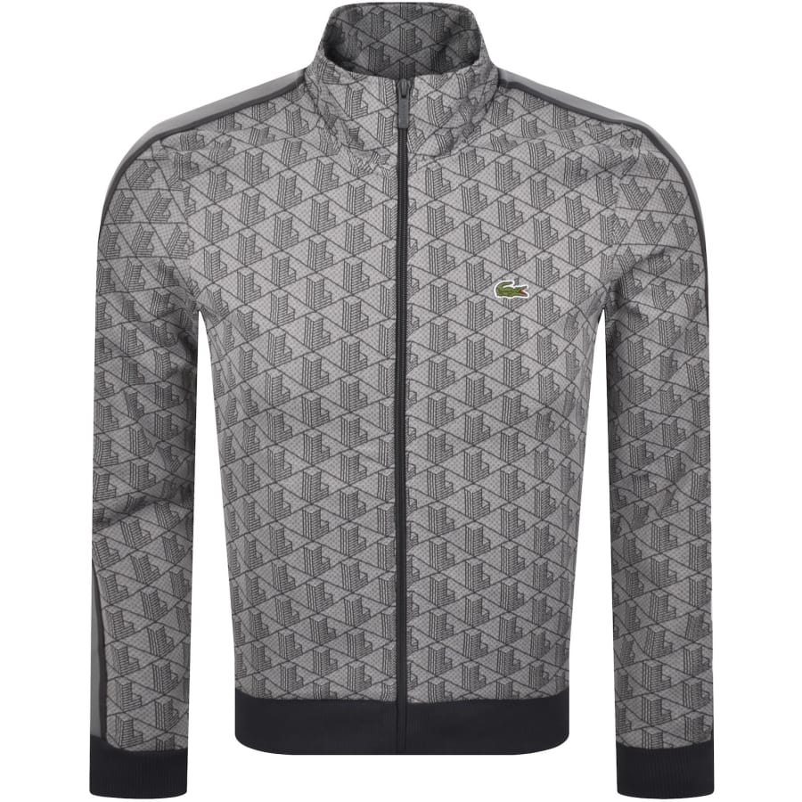 Image number 2 for Lacoste Full Zip Sweatshirt Grey