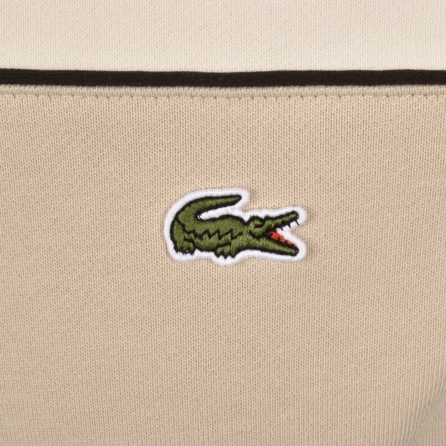 Image number 3 for Lacoste Logo Sweatshirt Beige