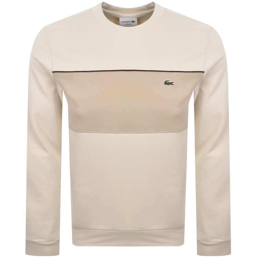 Image number 1 for Lacoste Logo Sweatshirt Beige