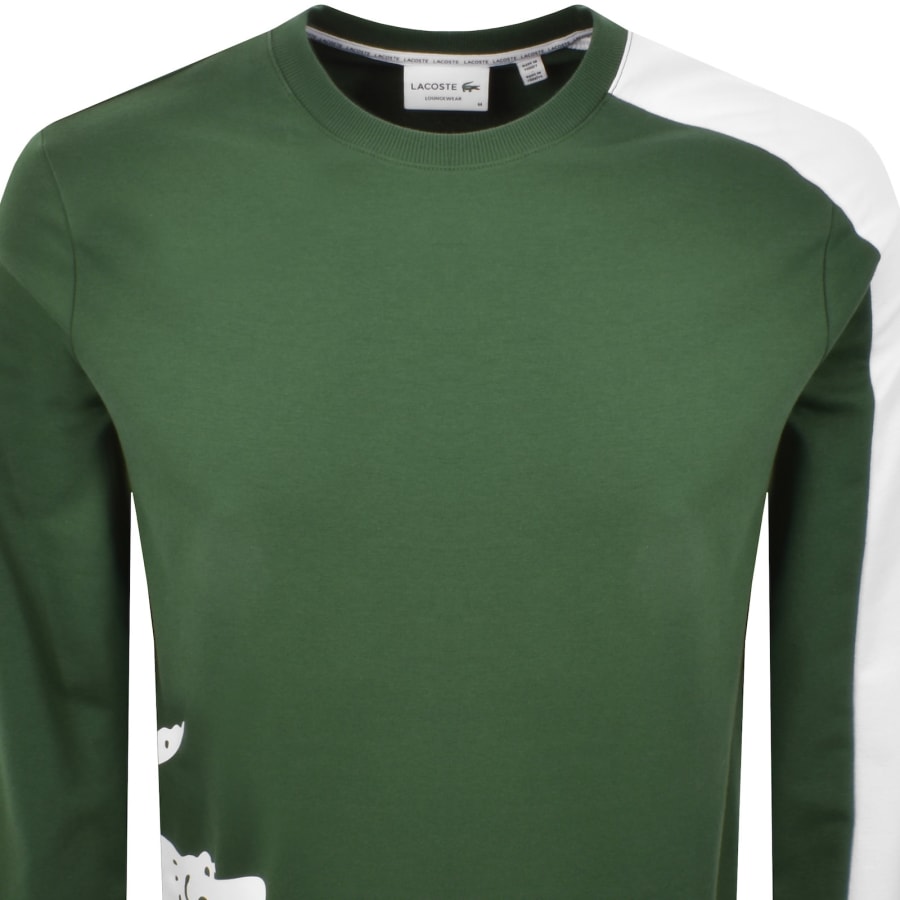 Image number 2 for Lacoste Logo Sweatshirt Green