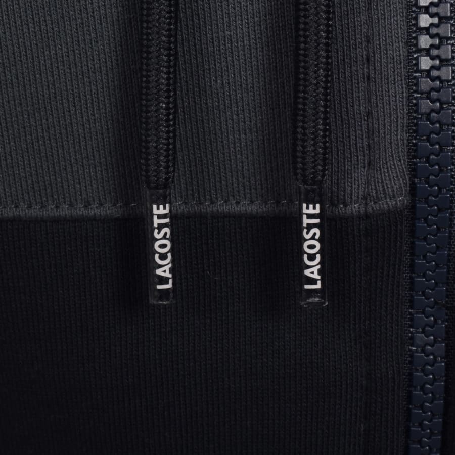Image number 5 for Lacoste Logo Full Zip Hoodie Black