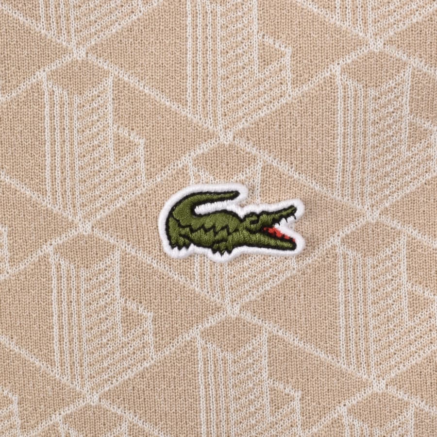 Image number 3 for Lacoste Logo T Shirt Beige
