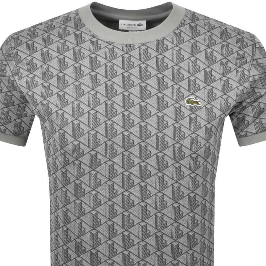 Image number 2 for Lacoste Logo T Shirt Grey