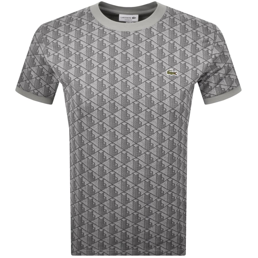 Image number 1 for Lacoste Logo T Shirt Grey