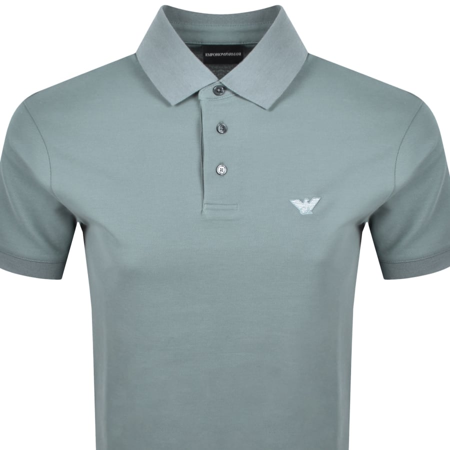 Image number 2 for Emporio Armani Short Sleeved Polo T Shirt Blue