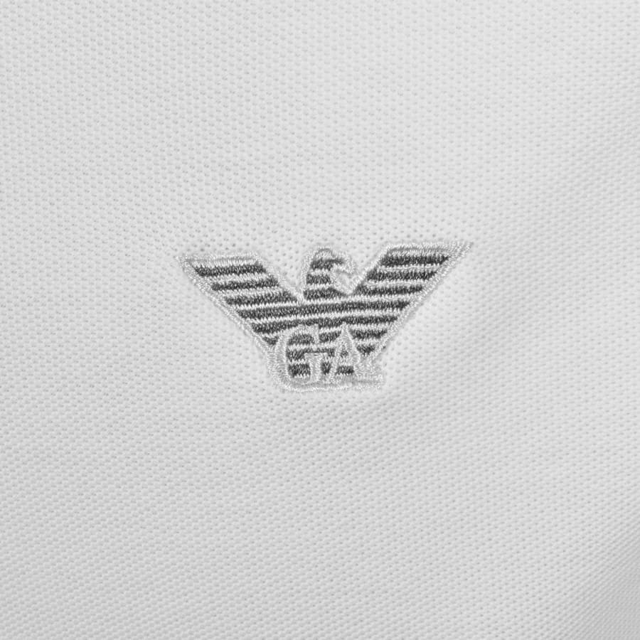 Image number 3 for Emporio Armani Short Sleeved Polo T Shirt White