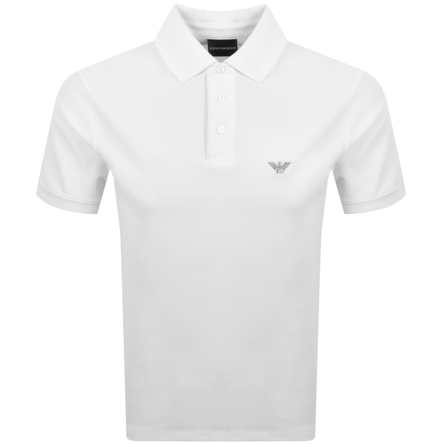 Image number 1 for Emporio Armani Short Sleeved Polo T Shirt White
