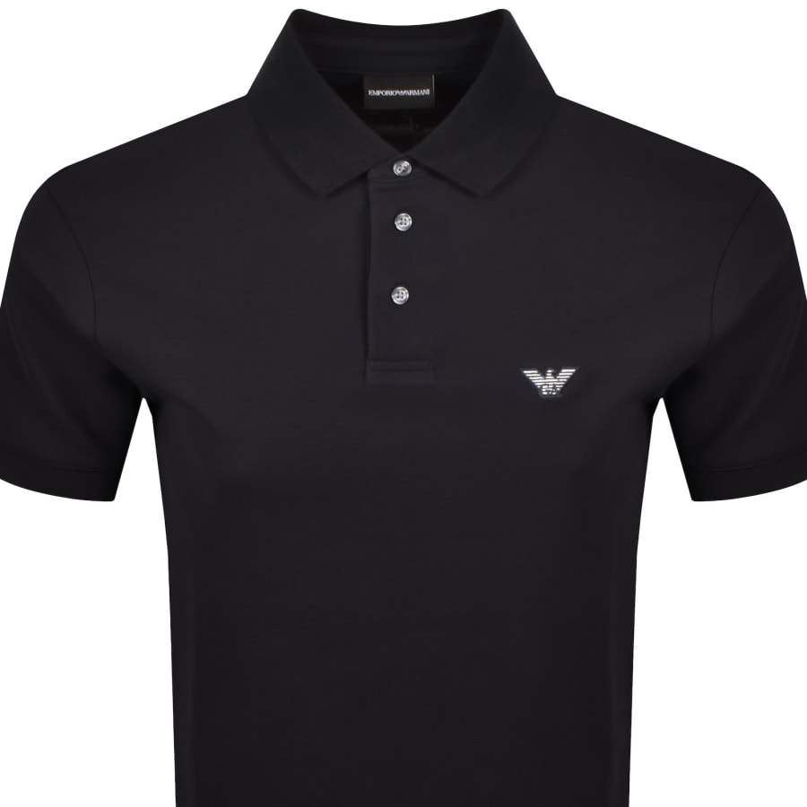 Image number 2 for Emporio Armani Short Sleeved Polo T Shirt Navy
