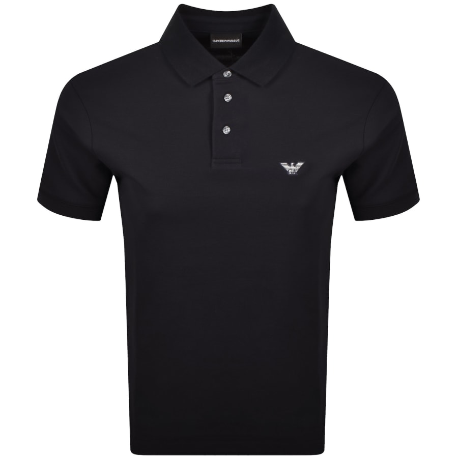 Image number 1 for Emporio Armani Short Sleeved Polo T Shirt Navy