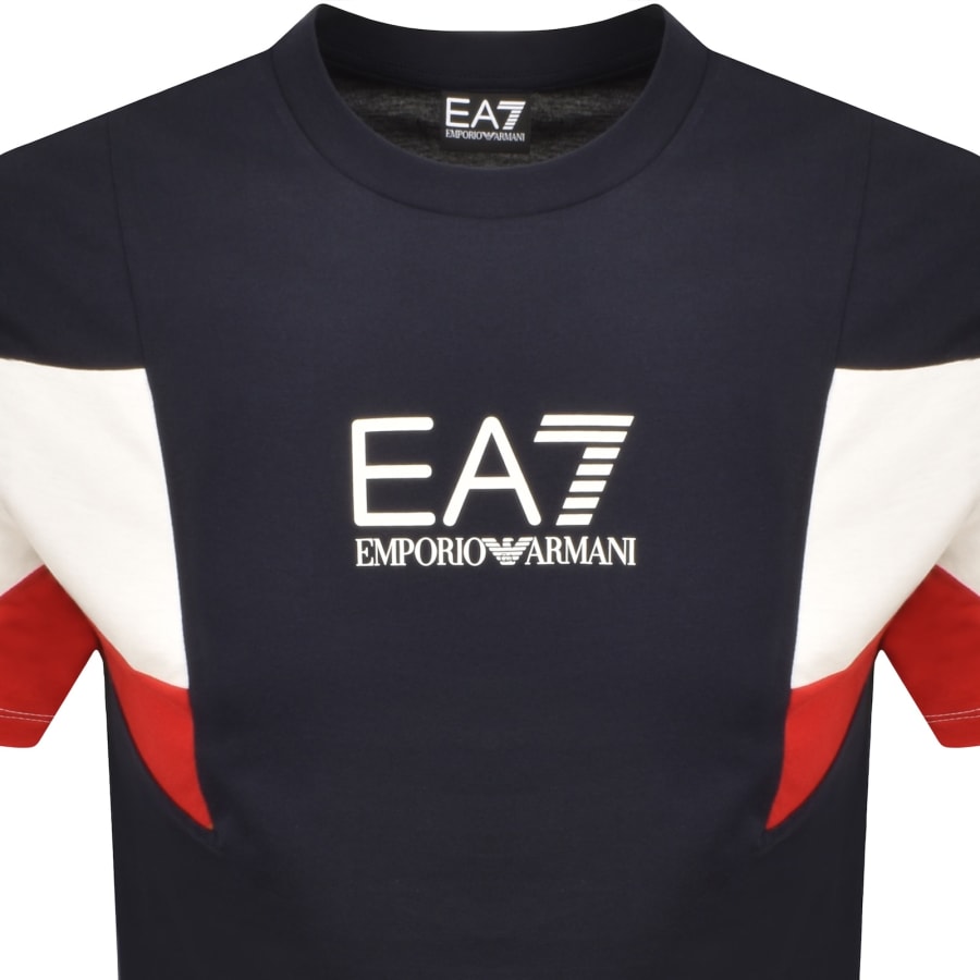 Image number 2 for EA7 Emporio Armani Logo T Shirt Navy