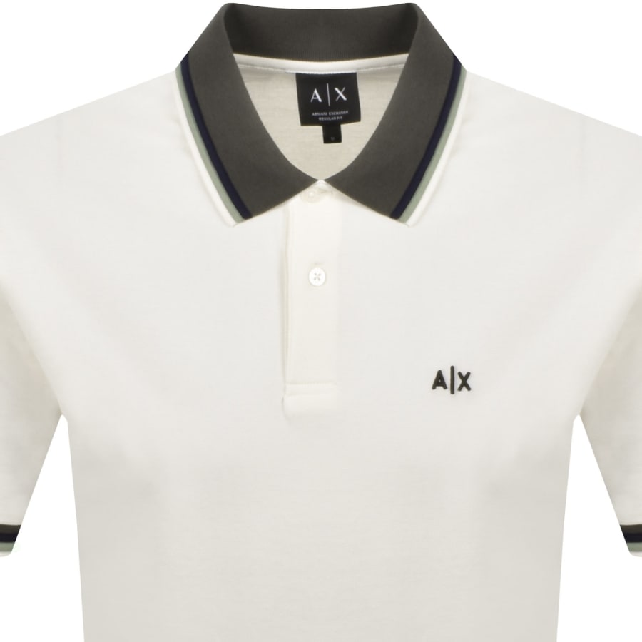 Image number 2 for Armani Exchange Polo T Shirt Cream